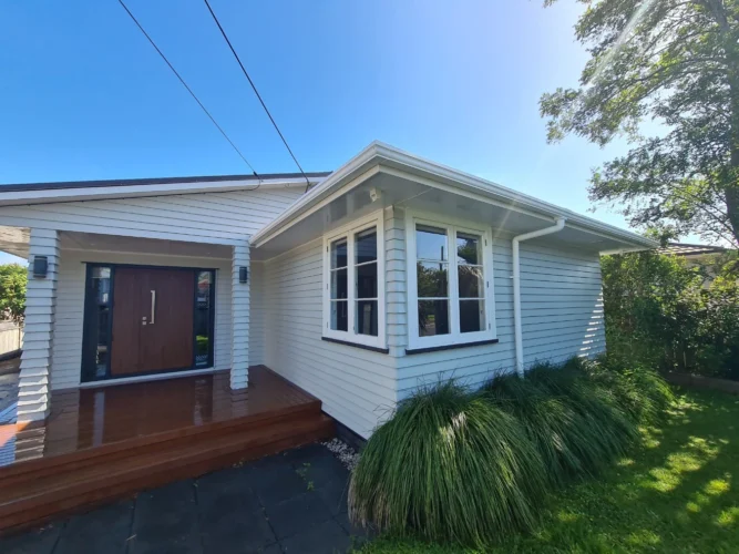 House sparkling clean in the sunshine
