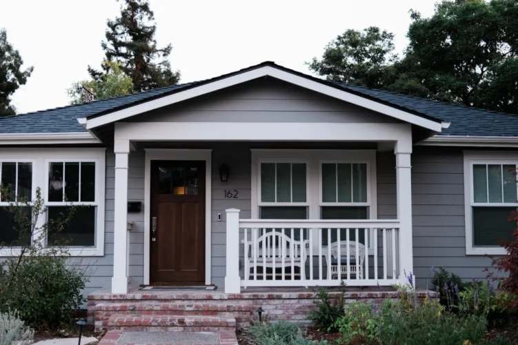 Front view of a family home